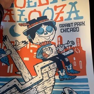 Colorful Art Print - Blue and Orange Design